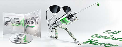 3D CD Cover Pigmoney Album Artwork